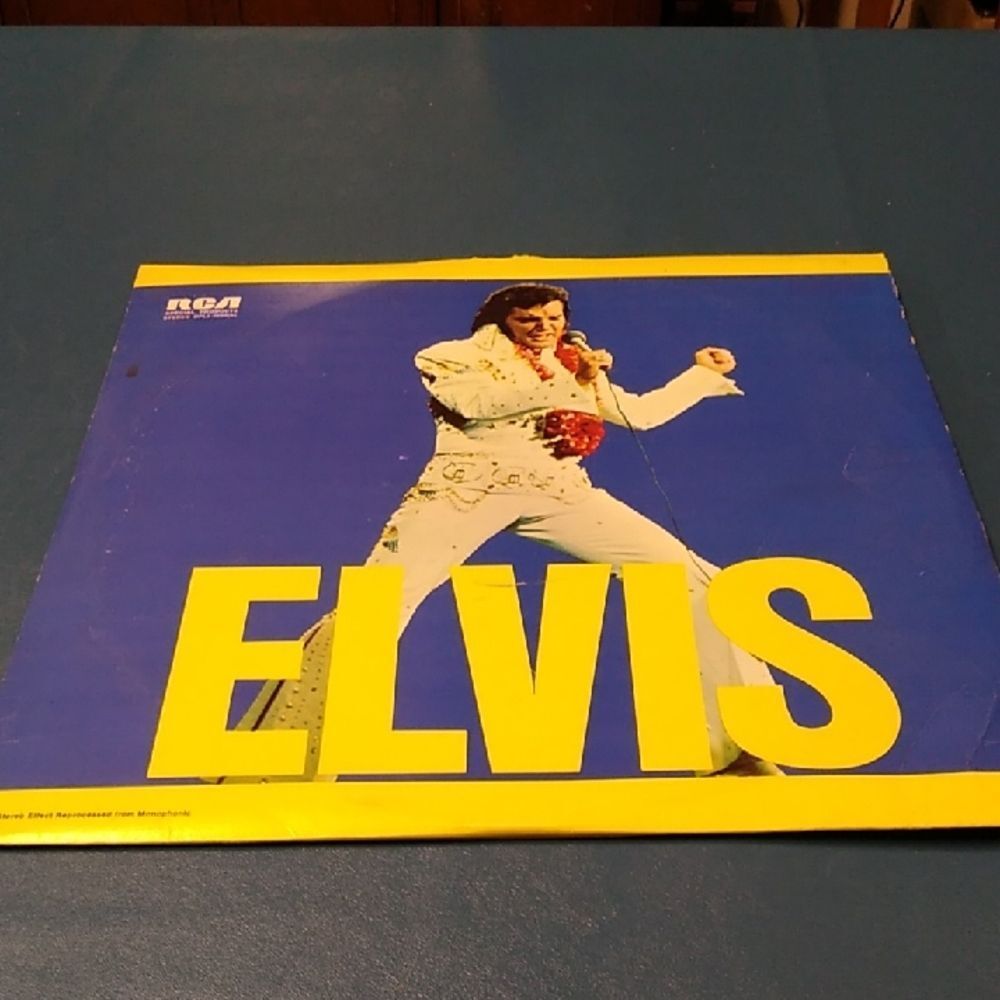 Elvis Vinyl Record with Blue and Yellow Cover 2 Record Album